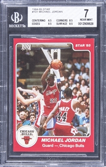 1984-85 Star #101 Michael Jordan Rookie Card - BGS NM 7